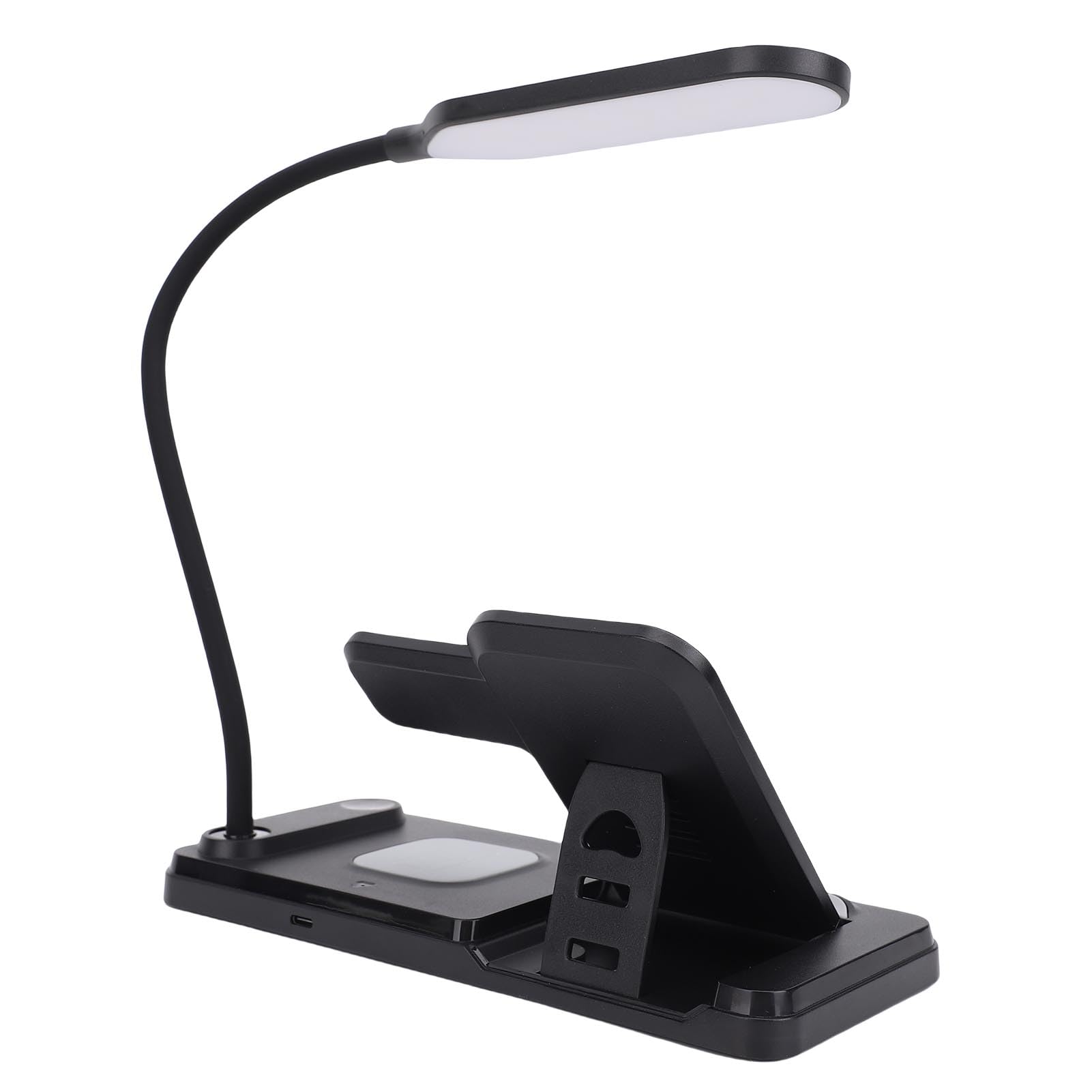 Srliya Station de Charge sans Fil 3 en 1, Support de Chargeur sans Fil, Station de Charge 15 W, Rapide, Lampe de Lecture Pliable, 3 Températures de Couleur pour écouteurs de
