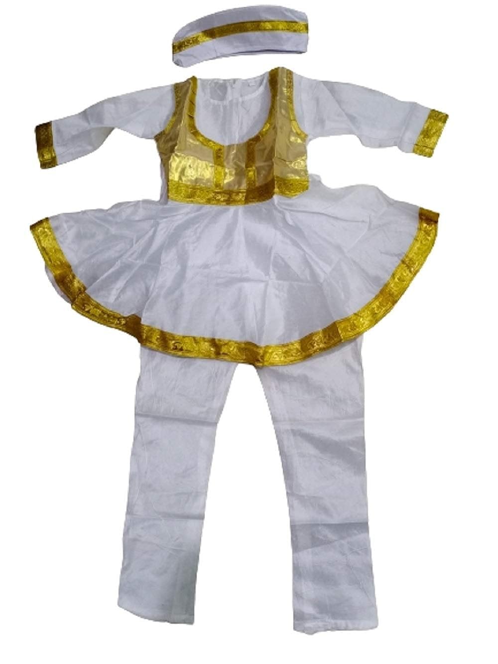 white christmas dresses Women Kathak Dance Dress Anarkali Style Costume (One Size) – The Dance Bible main image 0