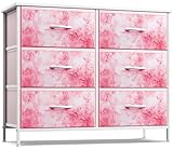 Sorbus Kids Dresser with 6 Drawers - Storage Chest Organizer Unit with Steel Frame, Wood Top & Handles...