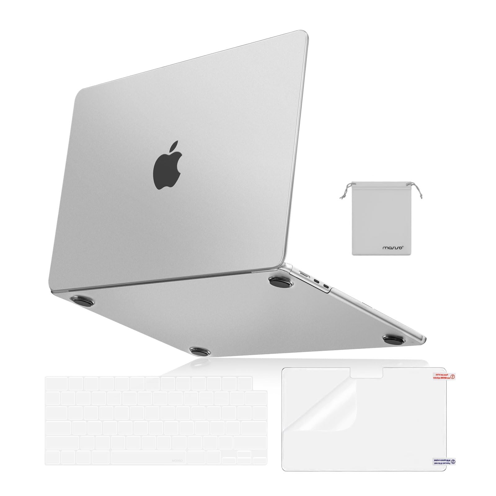 MOSISO Compatible with MacBook Air 15 inch Case 2026 2025 2024 2023 M4 A3241 M3 A3114 M2 A2941, Ultra-Thin Natural Original Hard Shell&Matching Color