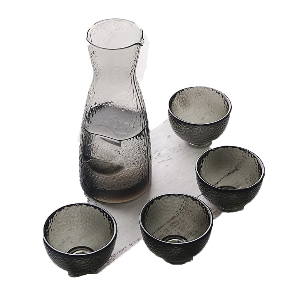 Juego de sake refinado de estilo japonés con jarra y tazas CHFYIJYHM
