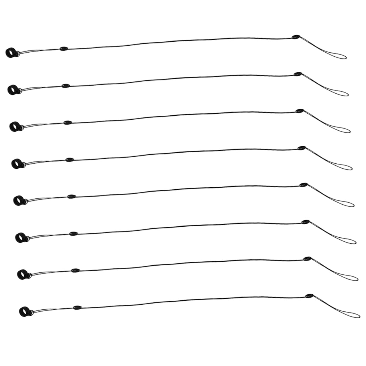 Generic 8pcs Anti-Lost Pen Lanyard Pencil Holder Belts Fountain Ink Pen Elastic Cord Gel Ink Pens Lanyards Pen Holders Pen Leash Lanyard Cord Elastic Lanyard for Pen Black