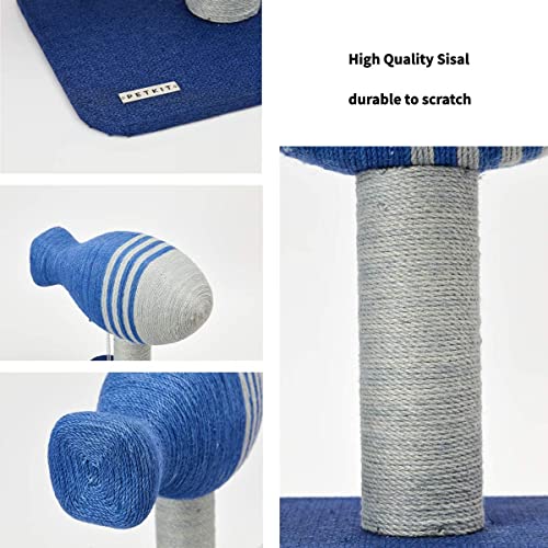 PETKIT Katzenkratzbaum, mit 2 Katzenspielzeugen, niedlicher Aktivitätskratzbäume aus Sisal. 30 * 40 * 42.5cm. - Image 6