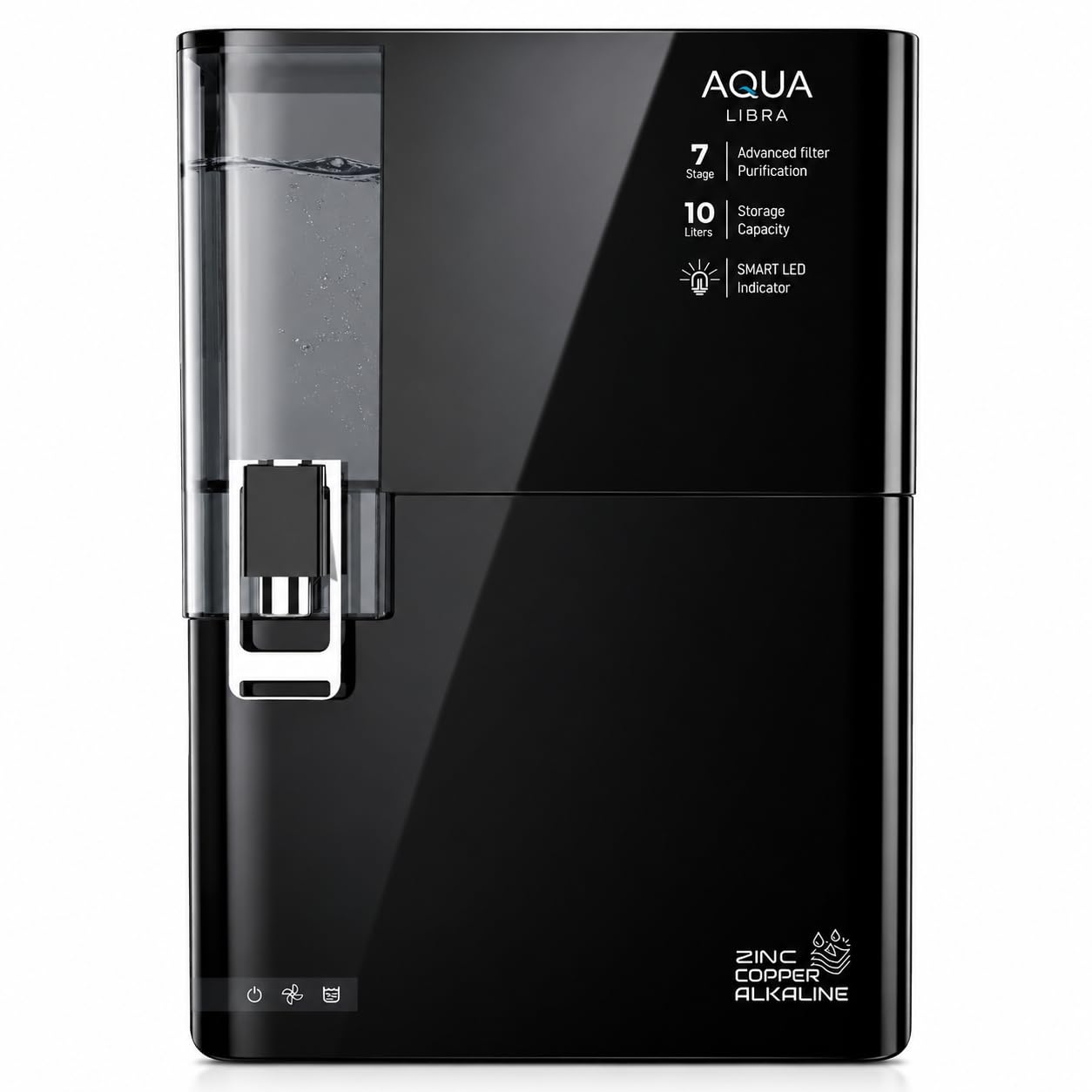 Aqua Libra 10L RO+UV LED Water Purifier | ISI Certified | Active Copper Technology | Suitable for Borewell, Tanker & Municipal Water | Advanced Multi-Stage Filtration | White-image-45