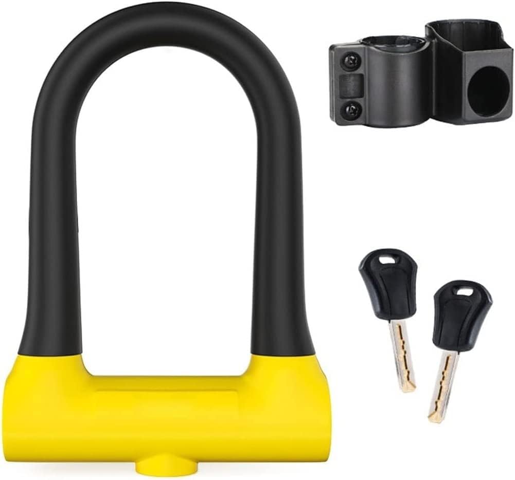 Bike U-Shaped Lock,Anti-Theft Safety Motorcycle Scooter Cycling Lock Mountain Road Bike Wheel Lock 2 Keys Bike Accessories Anti-Theft Lock