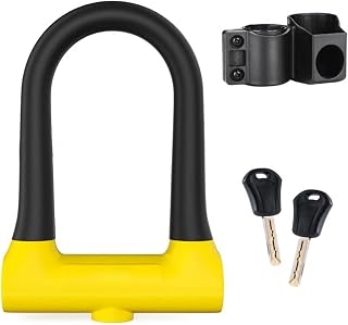 ZECHAO Bicycle U-Shaped Lock,Anti-Theft Safety Motorcycle Scooter Cycling Lock MTB Road Bike Wheel Lock 2 Keys Bicycle Accessories Cycling Locks