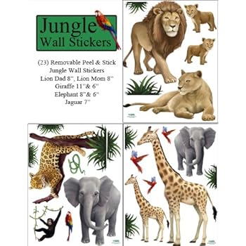 jungle animal stickers for walls