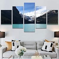 SIGNWIN 5 Panel Canvas Wall Art Winter Lake for Home Decorations Ready to Hang - 60
