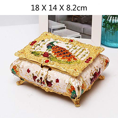 Preisvergleich Produktbild Schmuckschatulle, hochwertige LuxusSchmuckschatulle für den Haushalt, Ohrringe für Hochzeitsgeschenke, Aufbewahrungsschachtel für Schmuck