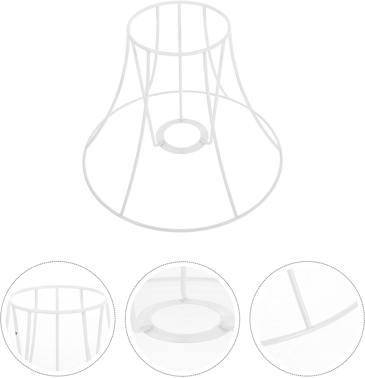 Metal Lampshade Frame Wire Bracket for Pendant and Desk Lamps Vintage Light Bulb Guard DIY Decorative Lamp Shade Holder for Classic Home Lighting