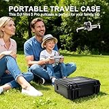 LEKUFEE Waterproof Hard Carrying Case for DJI Mini 5 Pro Drone, Fly More Combo, DJI RC 2/RC N3, Battery(6 pcs), Charging Hub, and Other Accessories(Case Only) - Image 8