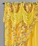 GOHD Roman Romance. Burnt-Out Printed Organza Window Curtain Treatment. Choice of 2pcs Curtain with