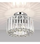 FRIDEKO HOME Moderne Kristall Deckenleuchte - Vintage K9 Kristall Kronleuchter Metall Käfige Lamp...