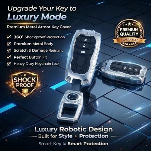Image of Luxury Waterproof New Transformer Series Soft Silicon Car Key Shell with Keychain for Honda BRV, WRV, CRV, Jazz, City 2 Button Smart Key Silver