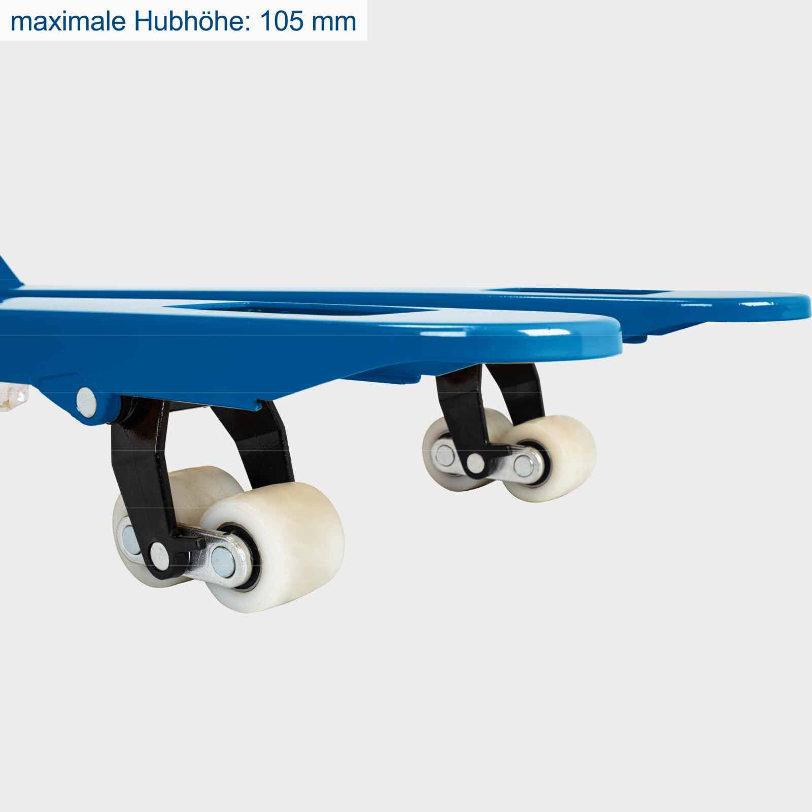 scheppach Hubwagen HW2500 Hubkraft 2500 kg | feine Hubeinstellung | wartungsfreie Hydrauliksteuerung | Stahl-Konstruktion | Lastrollen Ø 80 mm | Lenkräder Ø 180 mm | 2,5t