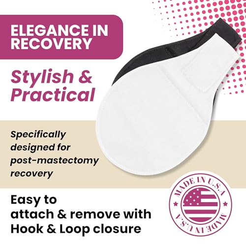 Image of Gentle Touch Surg-Ease Drain Holder Pouch - Essential Surgical Recovery Supplies for Post Mastectomy, Lumpectomy, and Breast Surgery - Surg-Ease Drain Pouch Compatible with Surg-Ease Bra - Black