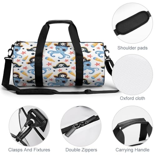 Duffel bag tête de mort pieuvre compact pour éviter l'encombrement - 5