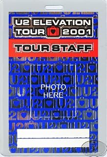 U2 2001 Elevation Laminated Backstage Pass Staff Blue