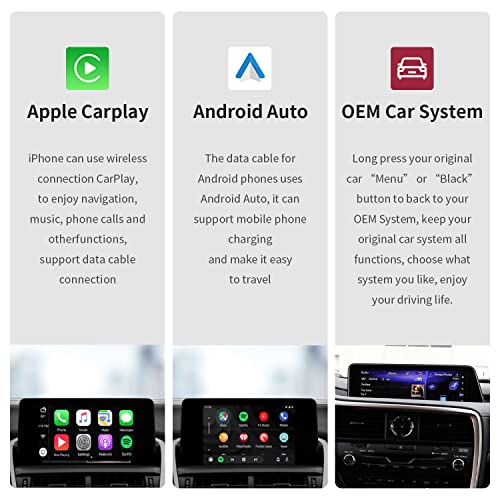 Road Top Wireless Carplay Retrofit Kit Decoder for Lexus NX RX is ES GS RC CT LS LX LC UX Series with Small Touchpad/Joystick - Image 3