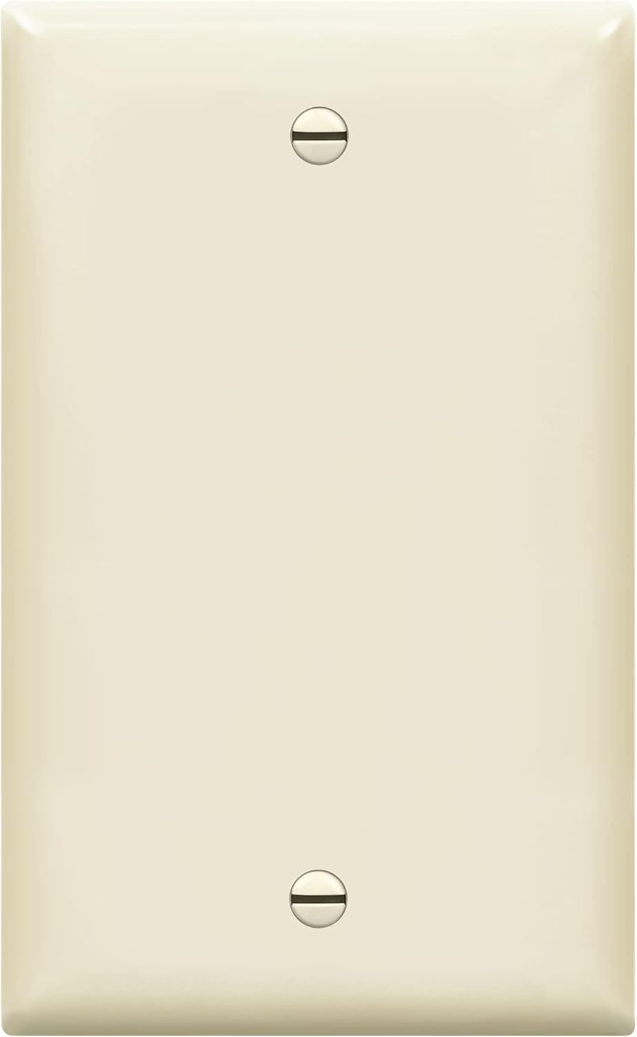 ENERLITES Blank Device Wall Plate, Gloss Finish, Standard Size 1-Gang 4.50" x 2.76", Polycarbonate Thermoplastic, 8801-LA, Light Almond