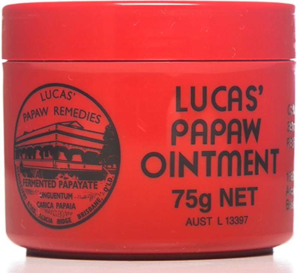 Lucas Papaw Ointment Multifunctional Lip Balm & Skin Rash Cream 75g | Lip Protector, Moisturising, Diaper Rash Cream, Papaya Formula, Yellow Cream-picture-34