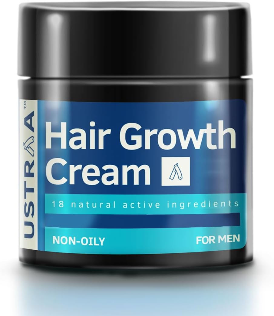 USTRAA Hair Growth Cream - 100g | With Onion Extract, Neelbhringadi, Blackseed Oil | Prevents Hair Fall & Boosts Growth | Paraben-Free, No Mineral Oil | Lavender Scent
