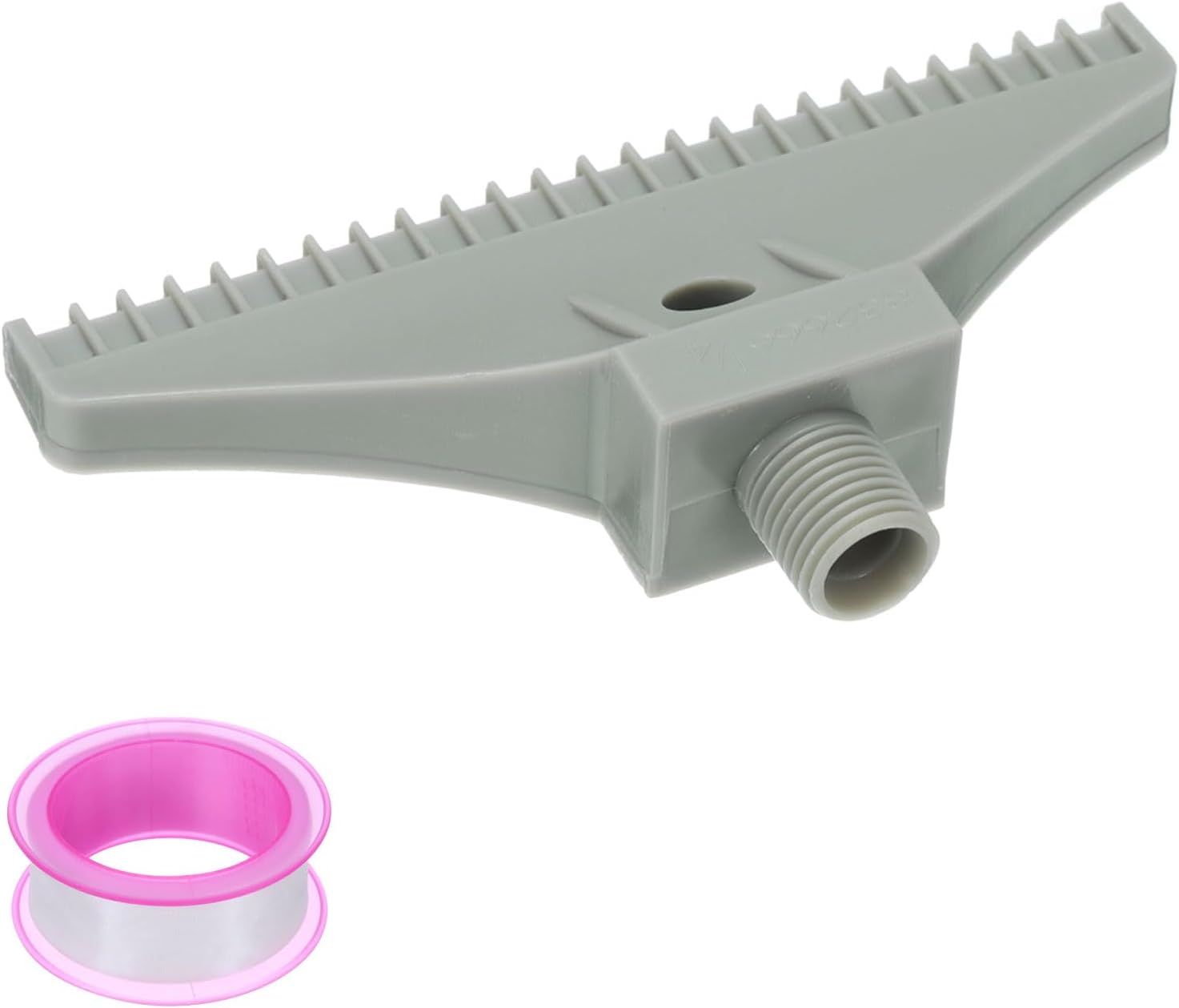 uxcell BSPT1/4 Male Blowing Wind Nozzle, Flat Air Nozzle Orifice Nozzle ABS Air Spray Jet Nozzle with A PTFE Tape for Compressed Air Machine Accessories (110mm/4.3", Grey)