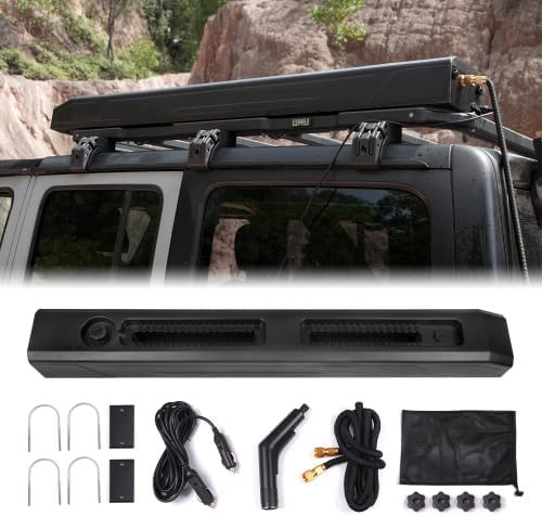 Outdoor Water Storage Tank for Car Roof, 10 Gallon Portable Car-Mounted Tank with Spigot & Air Vent, Heavy Duty Camping Shower Tank for SUV, Truck, RV – Ideal for Outdoor Bathing, Camping, and Hiking