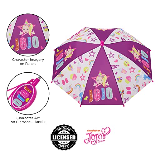 Nickelodeon Girls' Kids Umbrella And Poncho Raincoat Set, Jojo Siwa Rain Wear For Ages 4-7, Multi, Large-Age 6-7 #TOP2