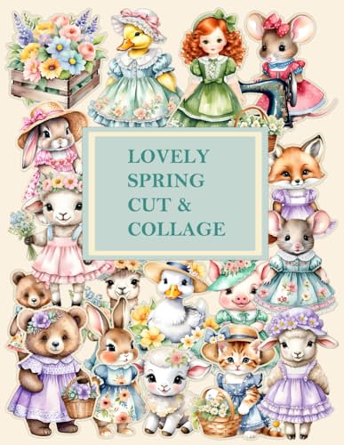 Lovely Spring Ephemera , Cut And Collage Book For Craft