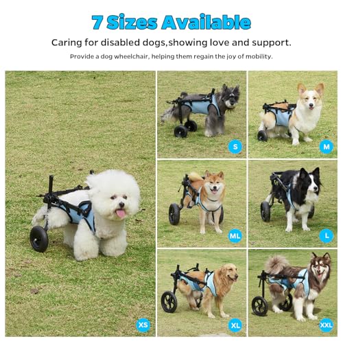 image for celestaura New Adjustable Small Dog Wheelchair for Back Legs, Walking 