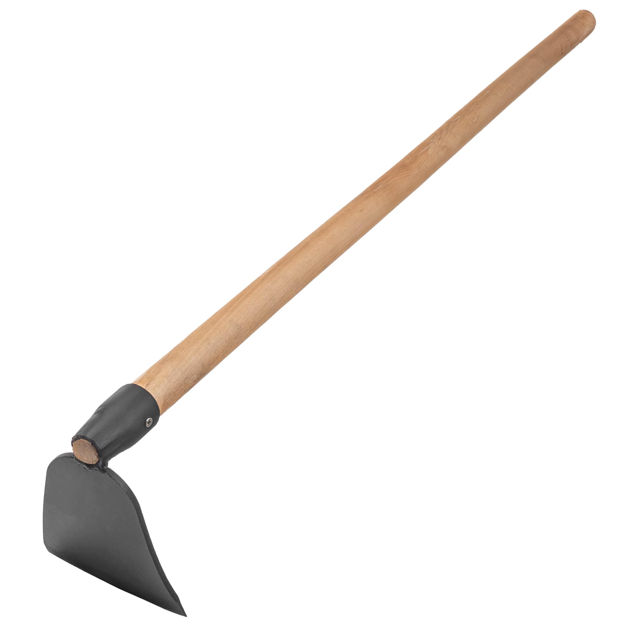 KADAX Gartenhacke mit langem Holzstiel und robustem Stahlblatt, Hacke aus geschmiedetem Stahl, Pflanzhacke für Gartenarbeit, Unkrauthacke (mit Stiel)