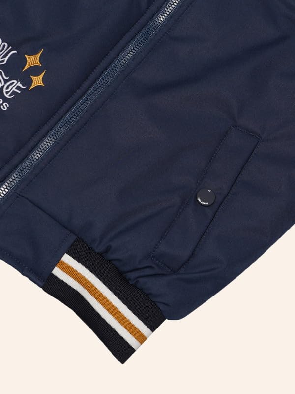 Image of Boys Solid Winter Wear Hooded Puffer Jacket For Kids