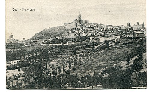 1921 Todi Panorama destinazione Grosseto Guller Perugia FP B/N VG Cartolina Postale