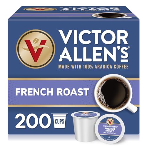 Image of Victor Allen's Coffee French Roast, Dark Roast, 200 Count, Single Serve Coffee Pods for Keurig K-Cup Brewers