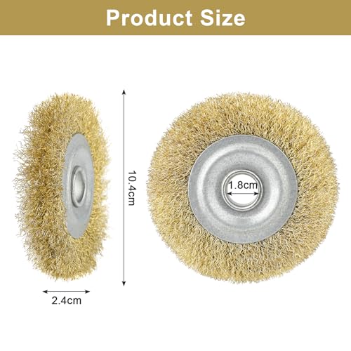 Donlala Gloria Multibrush Fugenbürste, 4er-Set, kompatibel mit Gloria Multibrush und Weedbrush, Gartenfugenbürste, Fugenkratzer 10 cm Durchmesser - Hochwertige Messingbürste