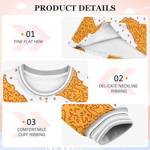 Chicken Fried Girls Dresses Long Sleeve Sweatshirt Dress for Girls Winter Toddler Casual A Line Dresses Size 2-8T3