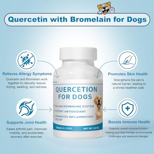 Image of Quercetin with Bromelain for Dogs - Supports Immune Function, Reduces Itching & Inflammation, Promotes Antioxidant Defense, 3.5 oz Powder