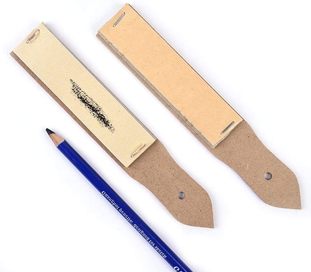 ikis - Sandpaper Sharpener - 2 Pieces Sketch Sandpaper Pencil Sharpener Lead Pointer Art Drawing Tool for Adults, Teens, Artists 1