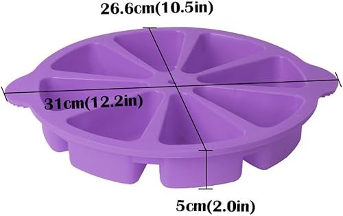 Miniatura 5 de Molde de silicona triangular para hornear pan de maíz antiadherente para pastel de 8 cavidades, perfecto para brownies, magdalenas, cupcakes, jabón,