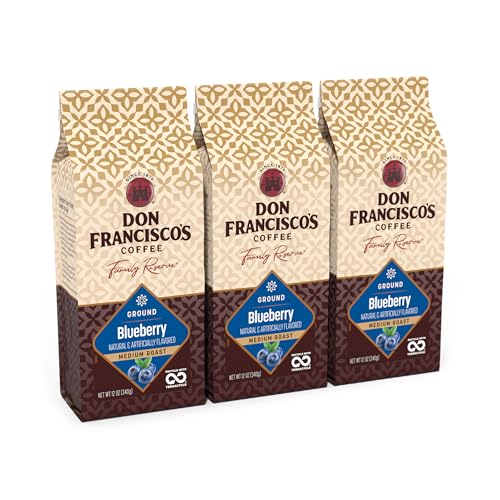 Don Francisco's Blueberry Ground Coffee, Medium Roast – 100% Arabica,