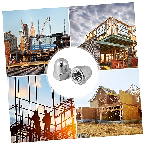 OSALADI 50 Peças Tampas De Parafuso De Aço Inoxidável Parafusos De Aço Inoxidável Tampas De Parafuso