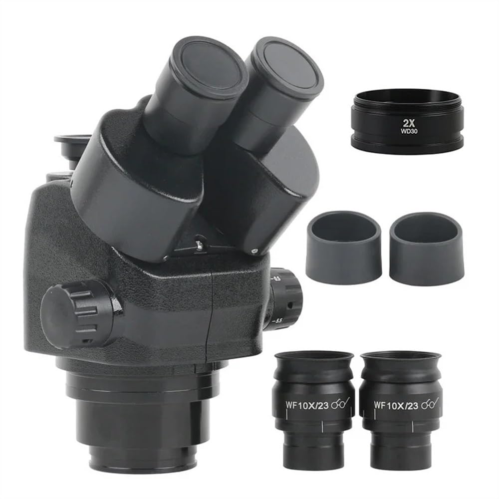 Akcesoria do mikroskopu laboratoryjnego 5X-110X (2X) trójogniskowy mikroskop stereofoniczny Parfokular WF10X regulowane okulary szeroka głębia ostrości odległość robocza 110 mm