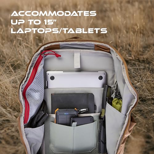 Image of Vertx Siege Backpack - Durable, Water-Resistant with Multiple Compartments for Hiking, Travel, and Everyday Use, Wolf Grey - One Size