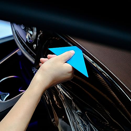 Image of FOSHIO 3 in 1 Small Squeegee Window Tinting Tools, Triangle Car Wrap Vinyl Tucking Tool, for Wrapping, Wallpaper Smoothing, Window Film Application Kit