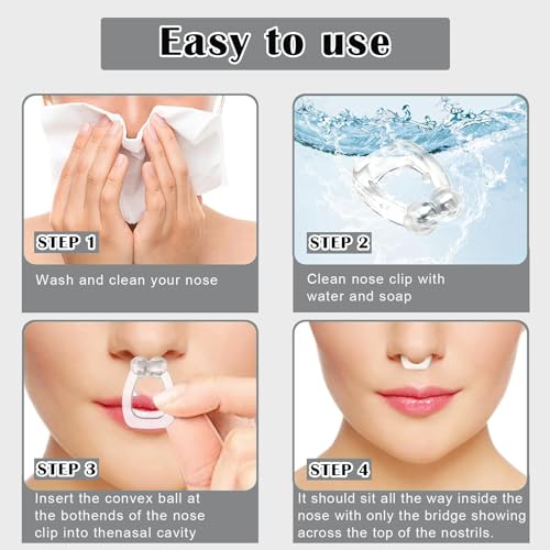 Schnarchstopper Anti Schnarch, 6 PCS Anti Schnarch Magnet NasenClip, Schnarchen Stopper Nasenklammer Nasendilatator Verhindern Effektiv Schnarchen, Schlafapnoe & Schweres Atmen