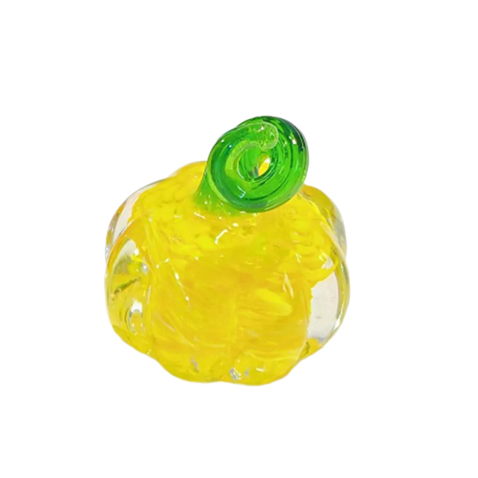 Hsioluted Skilled Craftsmanship Glass Pumpkin Figurine Decoration Stylish Display Item for Seasonal Celebration Gifting Glass Pumpkin Ornament