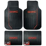 Black Elite Series Front Rear Rubber Floor Mats for GMC Car Truck SUV