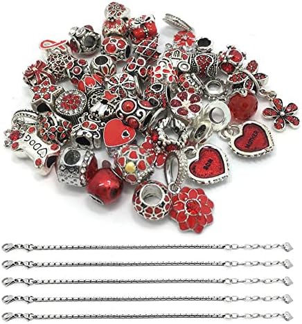 YIQIFLY 40pcs Jewelry Making Charms Rhinesotone Beads Assorted Colors and Styles Randomly (06) image 5