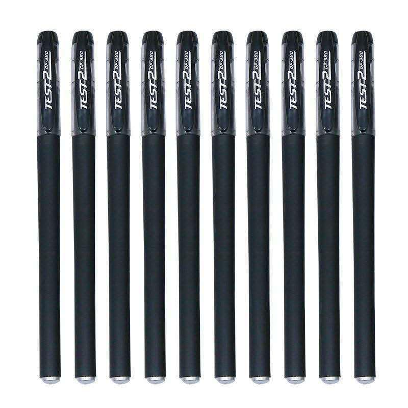 Test 0,5 mm schwarze Gelstifte für Büro, Schreiben und Unterschriften, 100 Stück